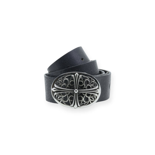 A&G Rock N’ Roll Oval Cross Belt Buckle