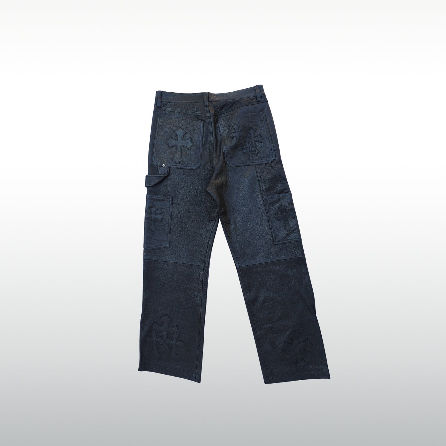 A&G Black Leather Men's Pants