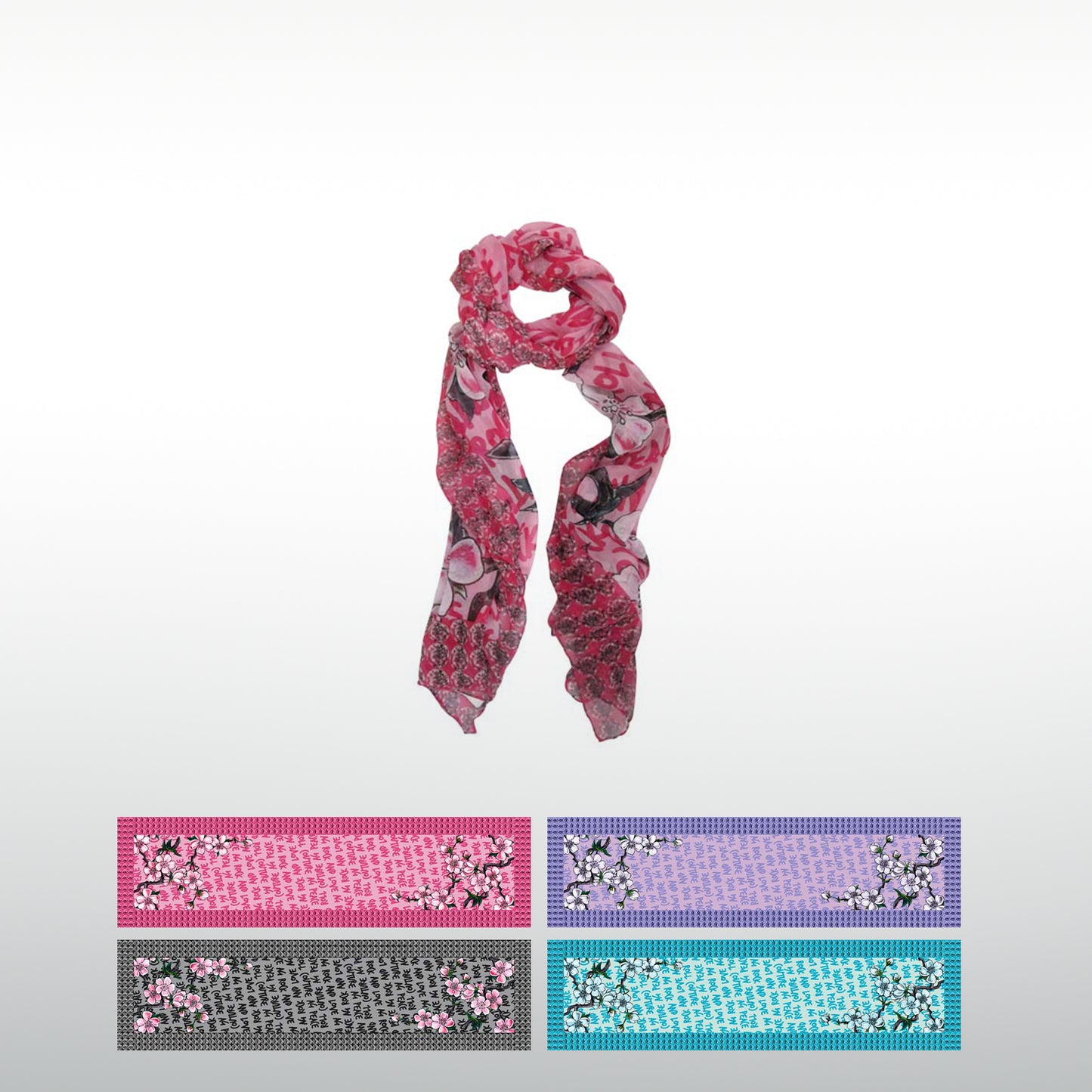 A&G Rock Cherry Blossom Scarf