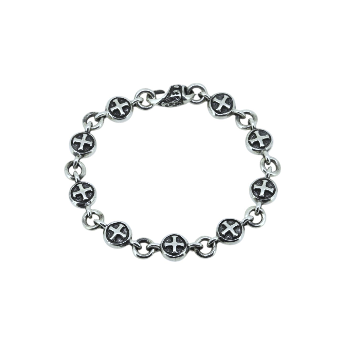A&G Rock N' Roll Couture Mini Circle Cross Link Bracelet