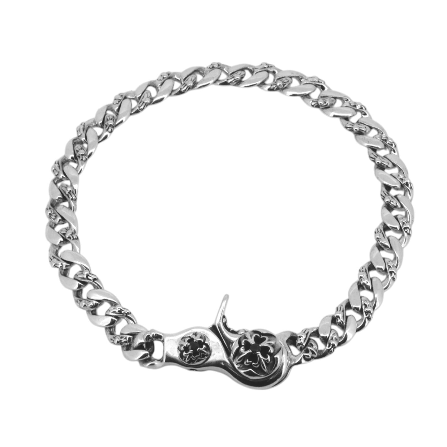 A&G Rock N' Roll Alternating FDL Choker Cuban Necklace with Ruby
