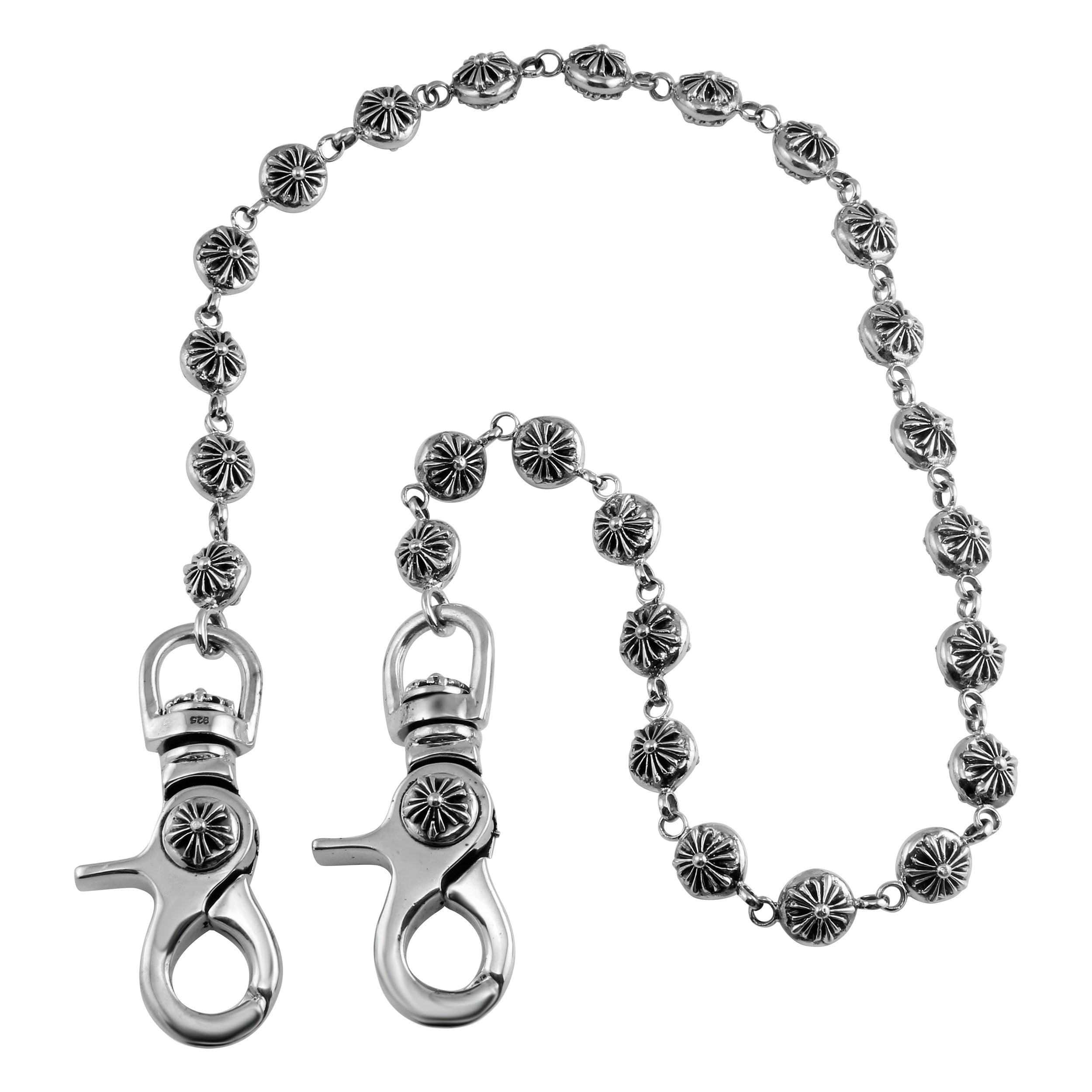 Beaded Sterling Silver Wallet Chain – A&G Rock