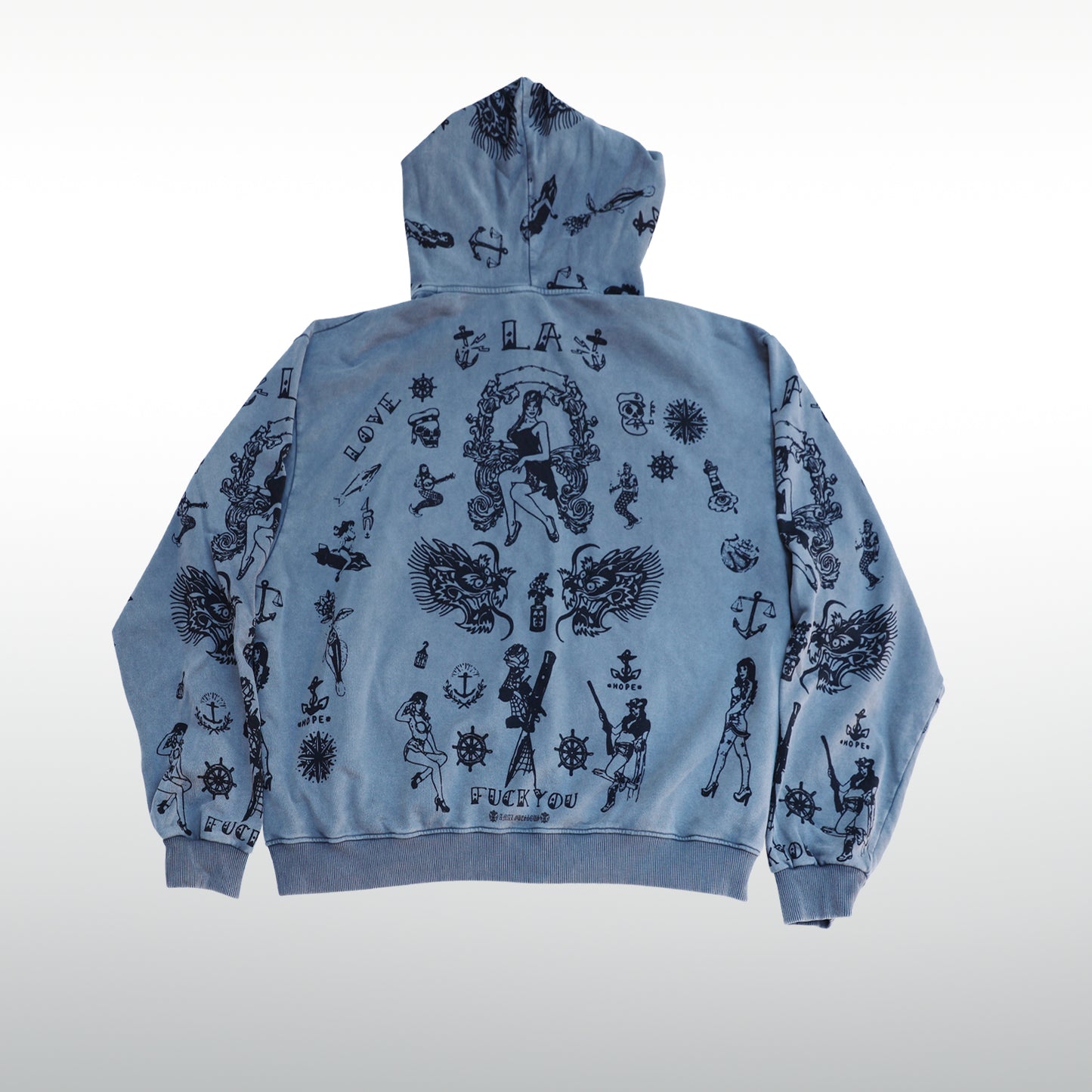 A&G Heather Grey Sweatshirt Vintage Tattoos