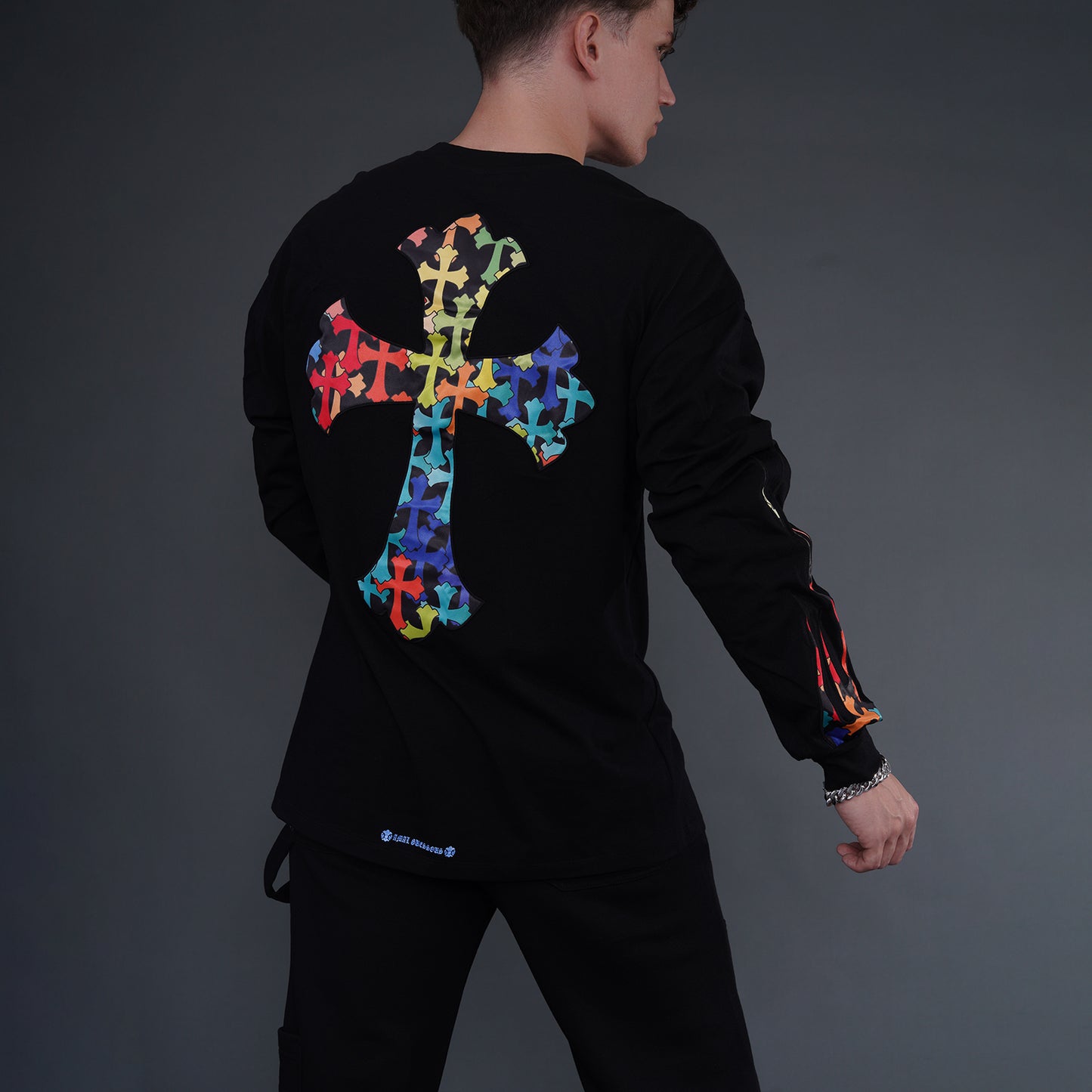 A&G Long Sleeve Tee-shirt Crosses & Flames