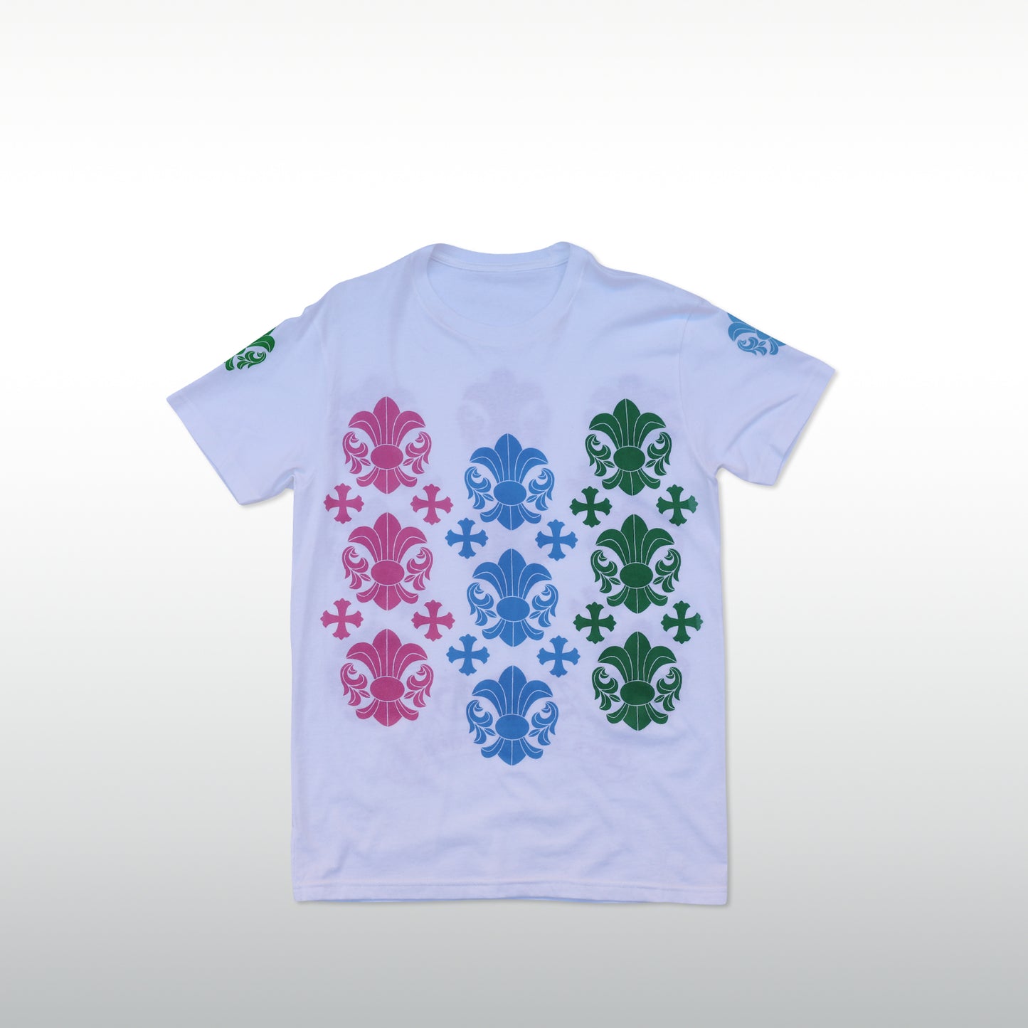 A&G Short Sleeve Tee-shirt Fleur de Lis Multi