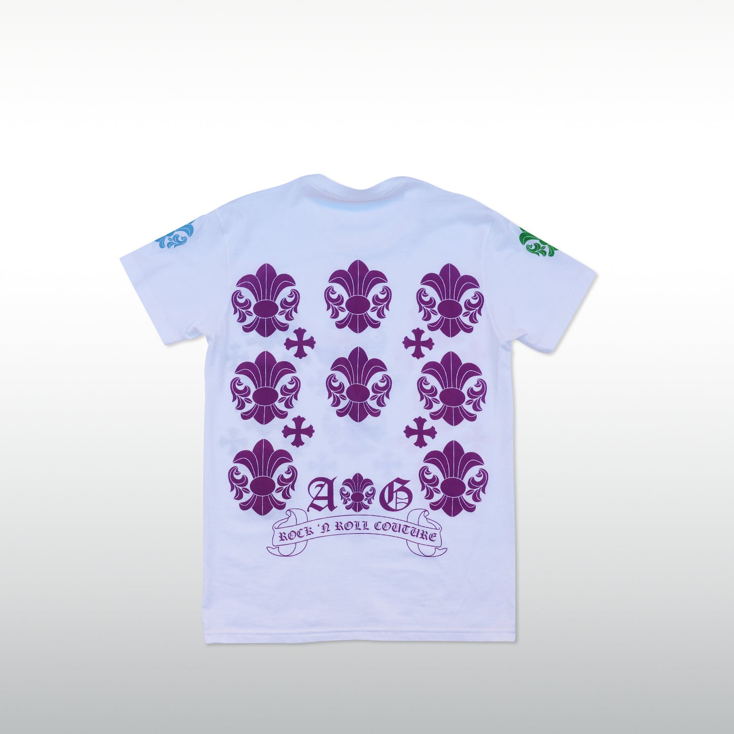 A&G Short Sleeve Tee-shirt Fleur de Lis Multi