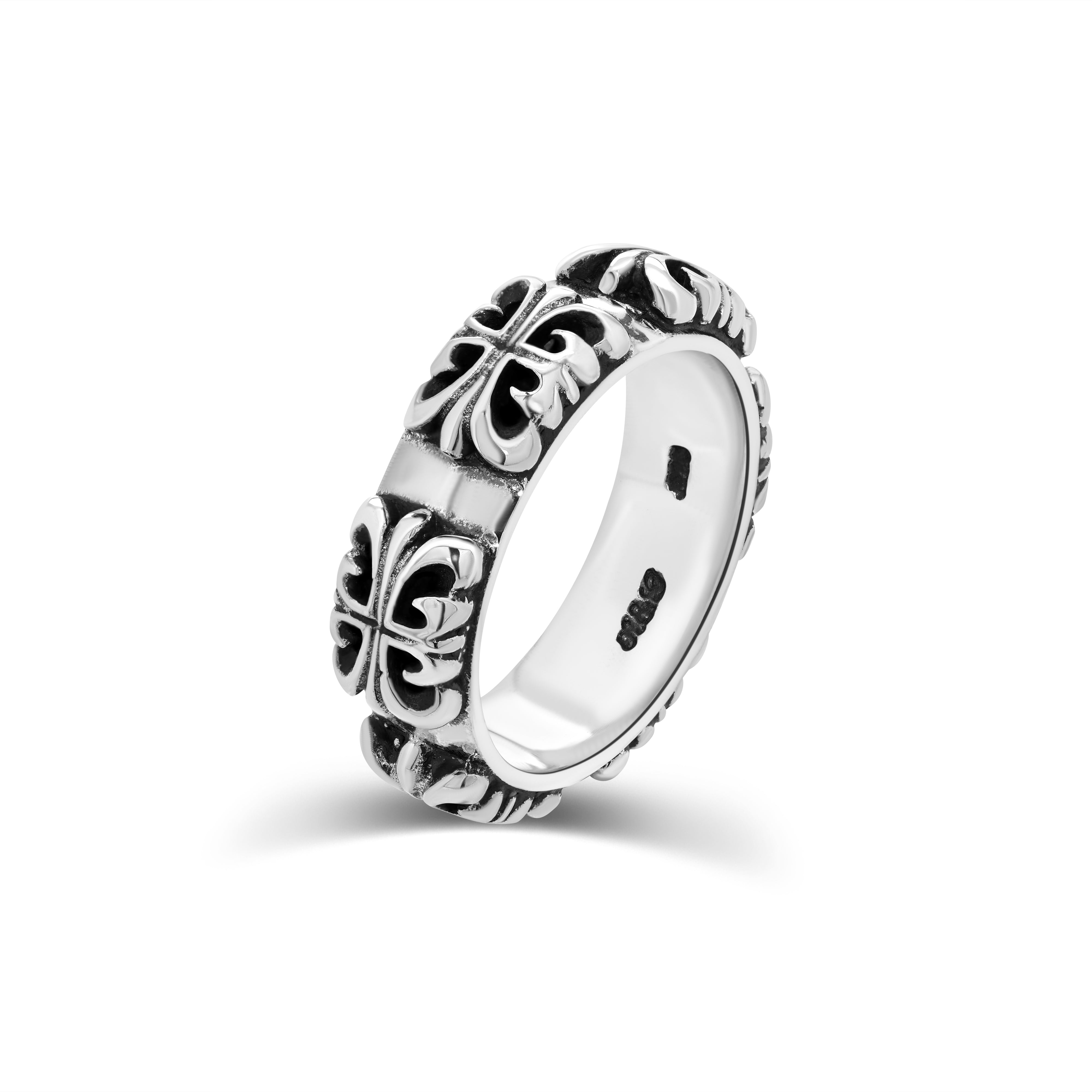 Sterling Silver Multi FDL Battle Ring-1