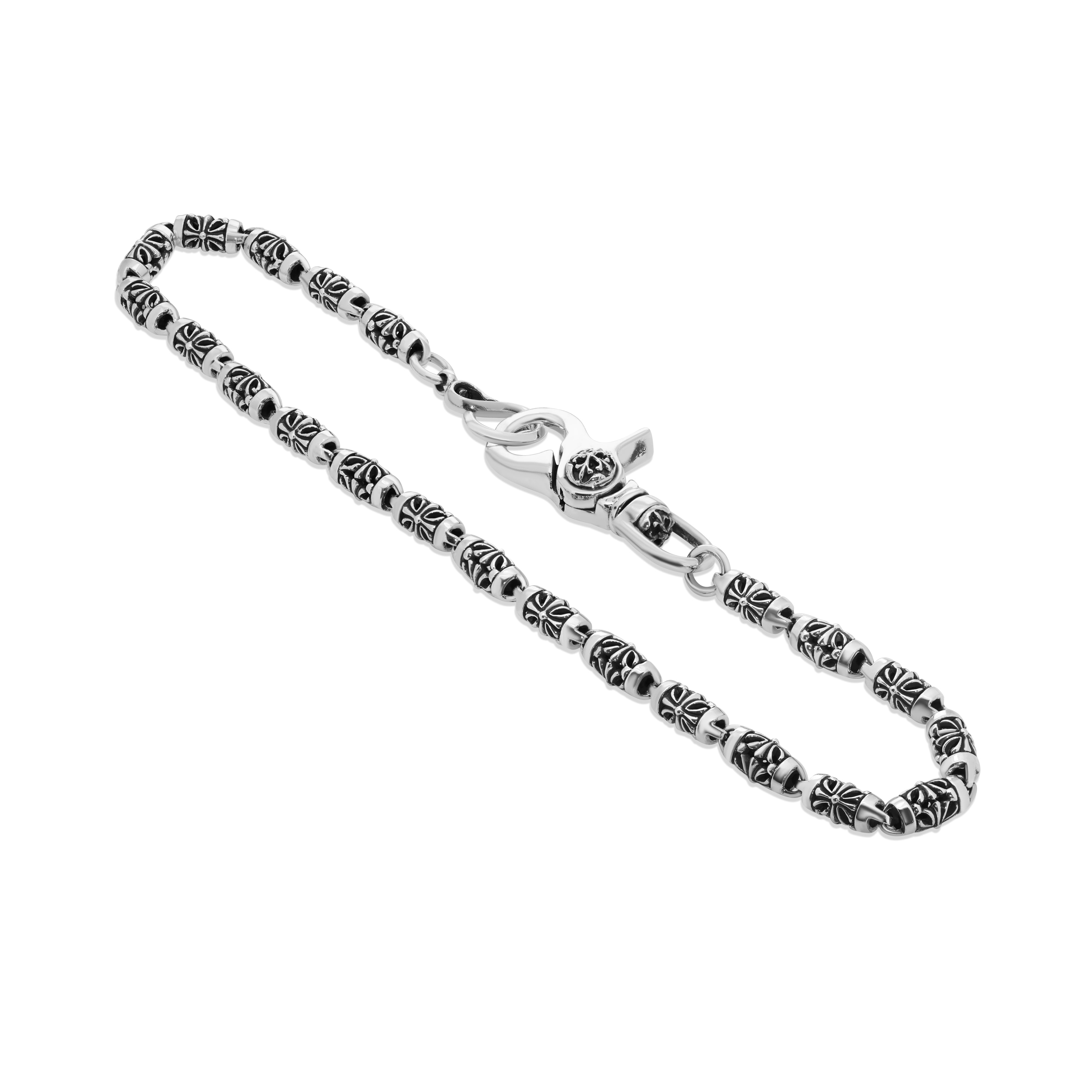 Sterling Silver A&G Logo FDL Bead Link Wallet Chain-1