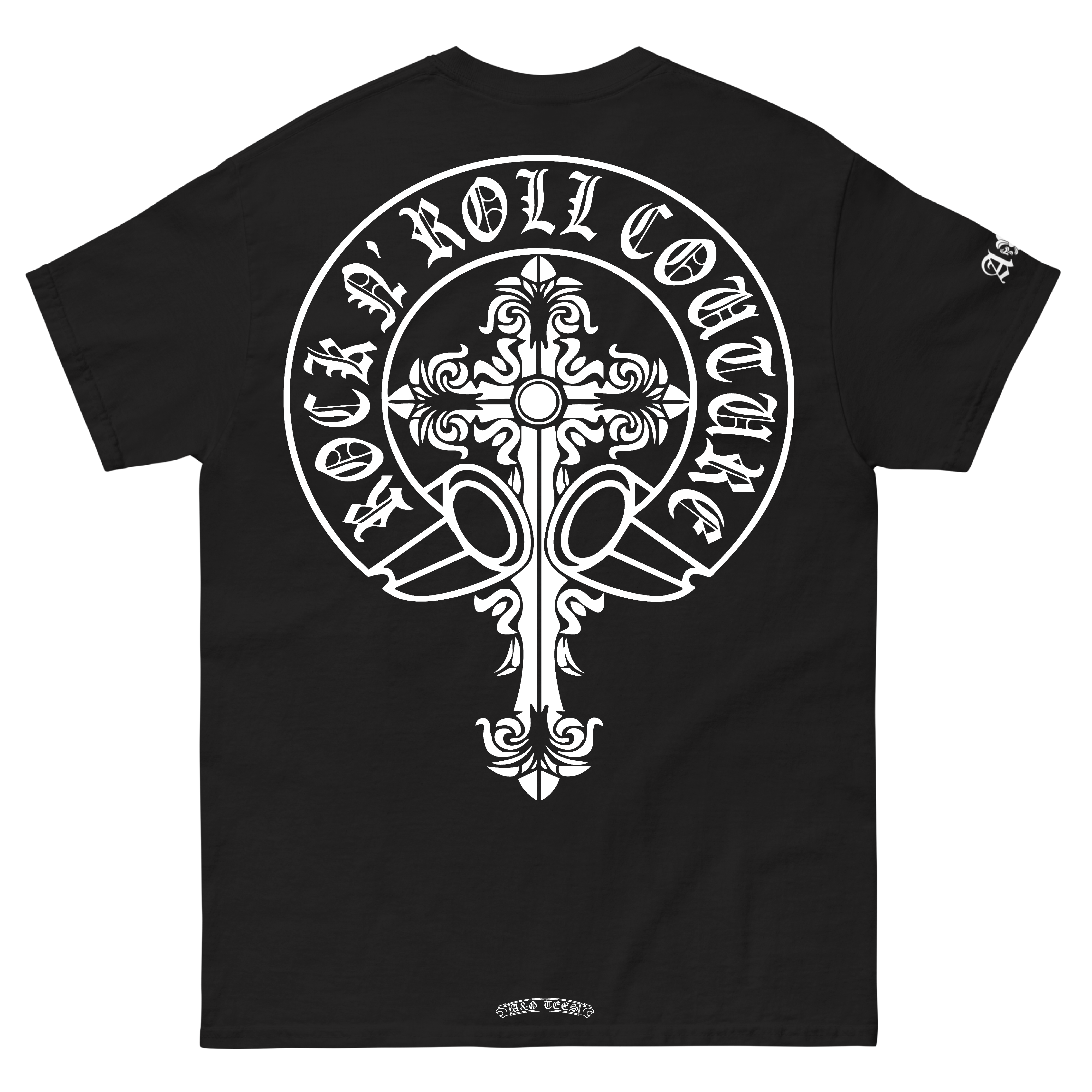 A&G Rock N Roll Couture Long Tribal Cross Tee