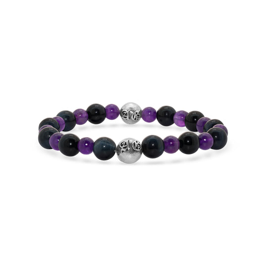 Black Agate Bead Bracelet