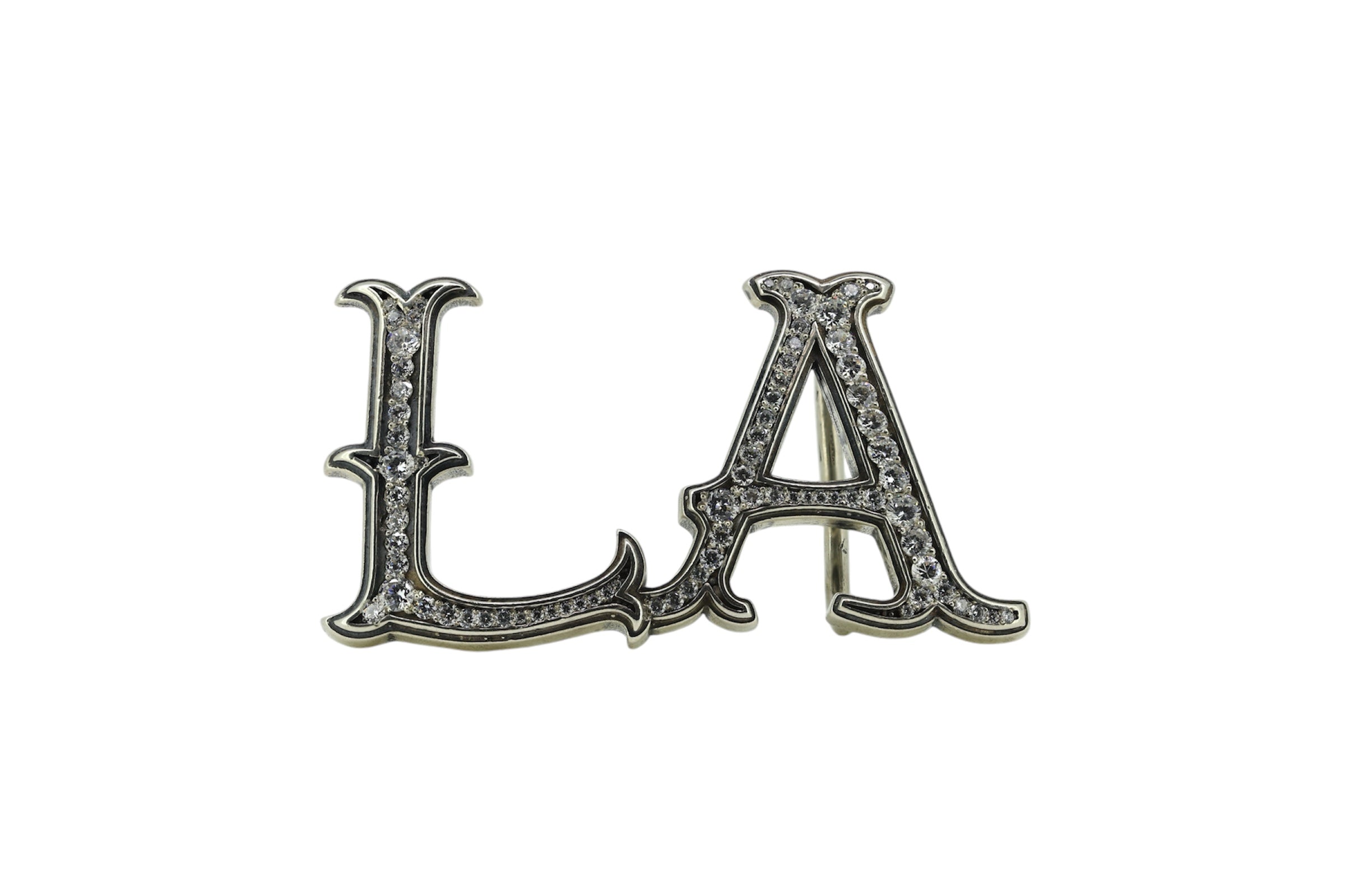 A&G Rock N’ Roll LA Belt Buckle With Moissanite Setting-2