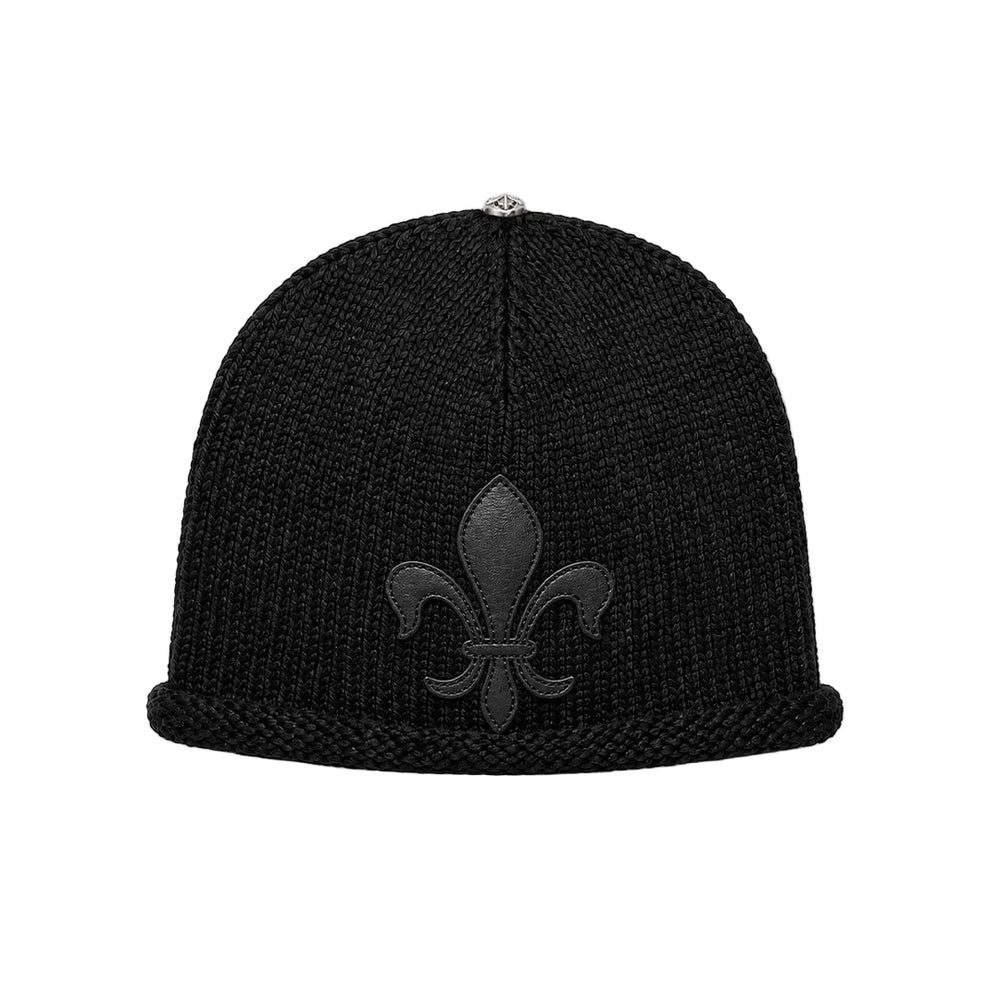 A&G Limited Leather Patch Beanie
