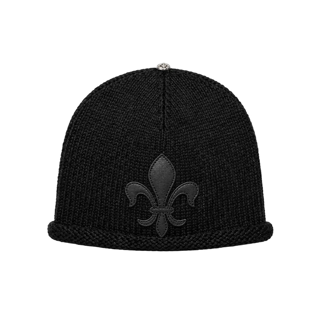 A&G Limited Leather Patch Beanie