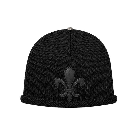 A&G Limited Leather Patch Beanie