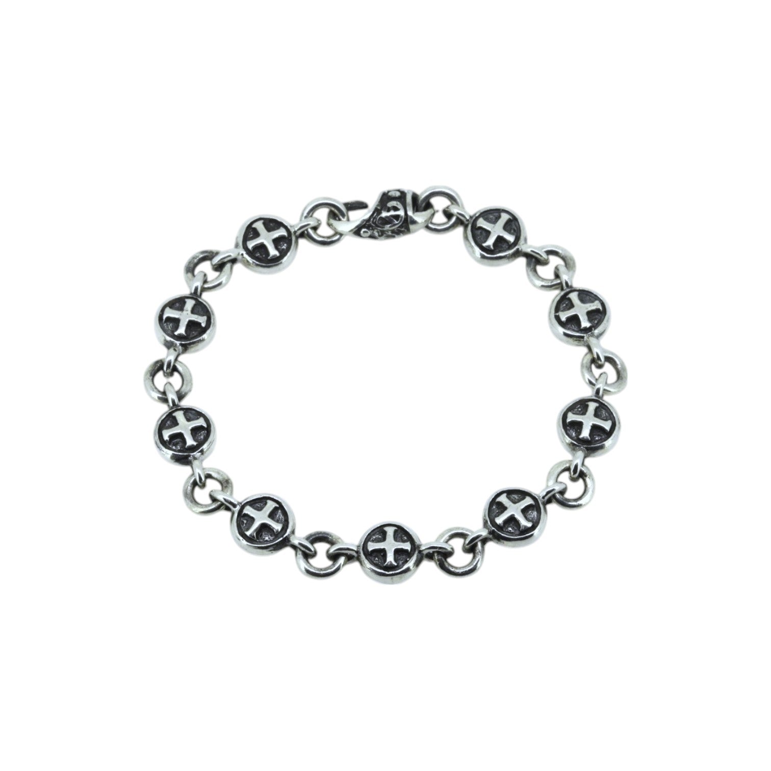A&G Rock N' Roll Couture Mini Circle Cross Link Bracelet-1