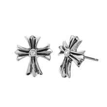 Load image into Gallery viewer, a&amp;g-rock-sterling-silver-cross-diamond-stud
