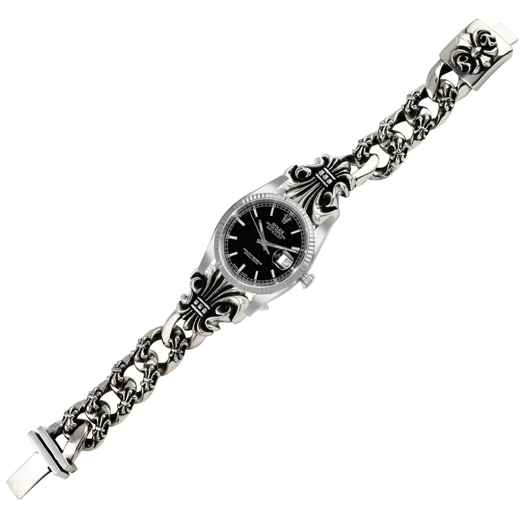 a&g-rock-fleur-de-lis-sterling-silver-watchband
