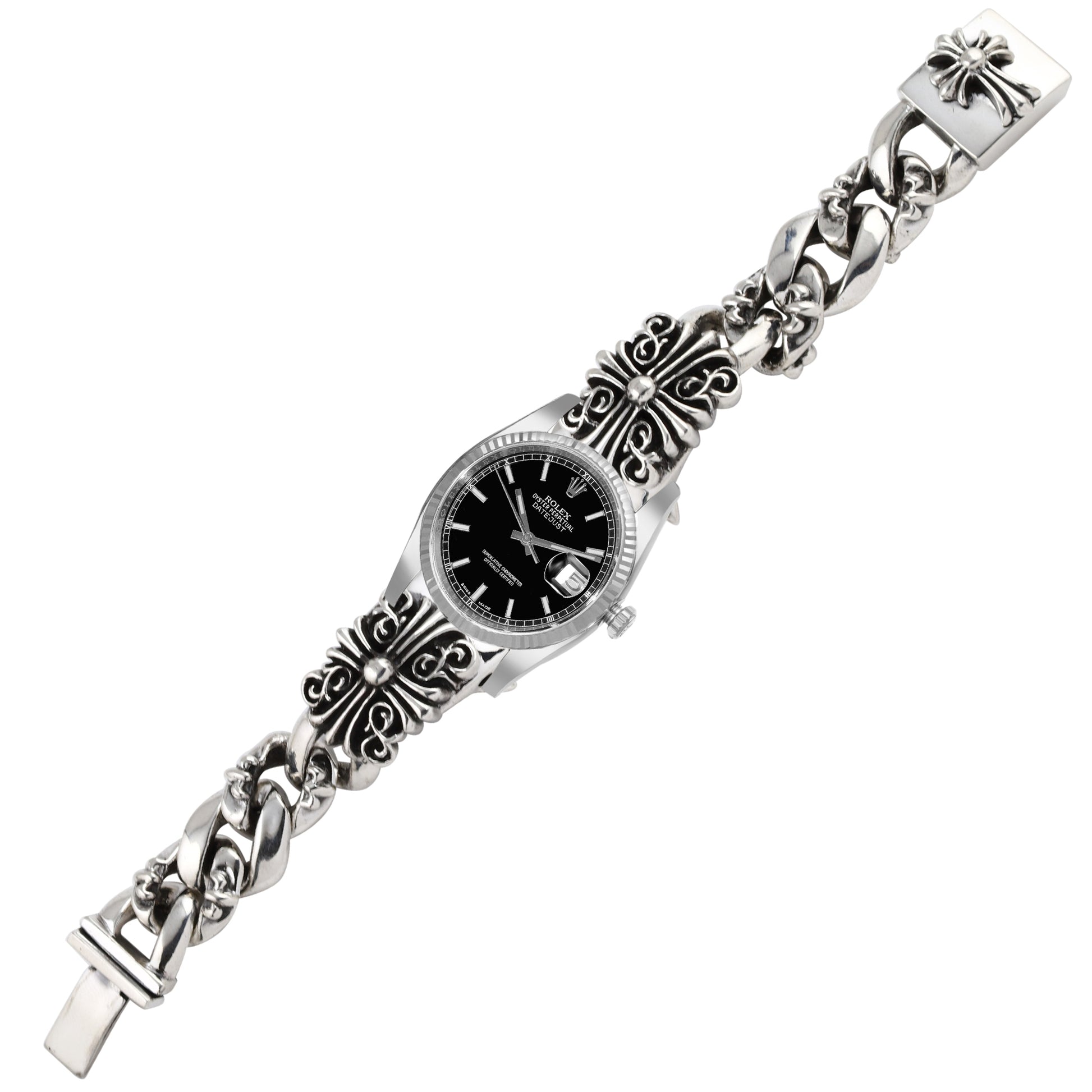 a&g-rock-cross-sterling-silver-watchband