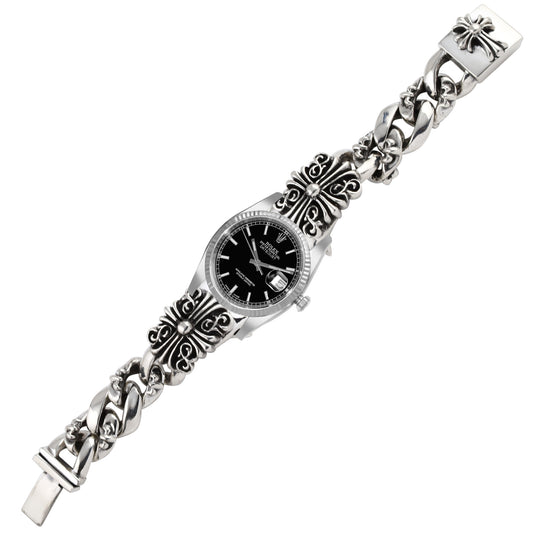 a&g-rock-cross-sterling-silver-watchband