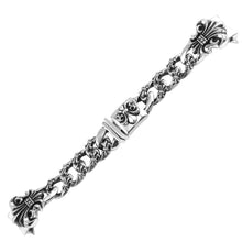 Load image into Gallery viewer, a&amp;g-rock-fleur-de-lis-sterling-silver-watchband-clasp
