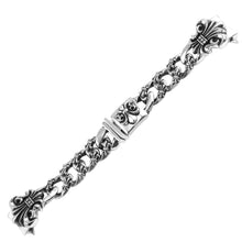 Load image into Gallery viewer, a&amp;g-rock-fleur-de-lis-sterling-silver-watchband-clasp
