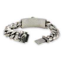 Load image into Gallery viewer, a&amp;g-rock-dagger-ID-cuban-curb-link-bracelet-open
