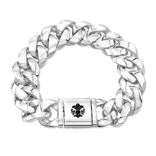 Large Sterling Silver Miami Cuban Chain Bracelet