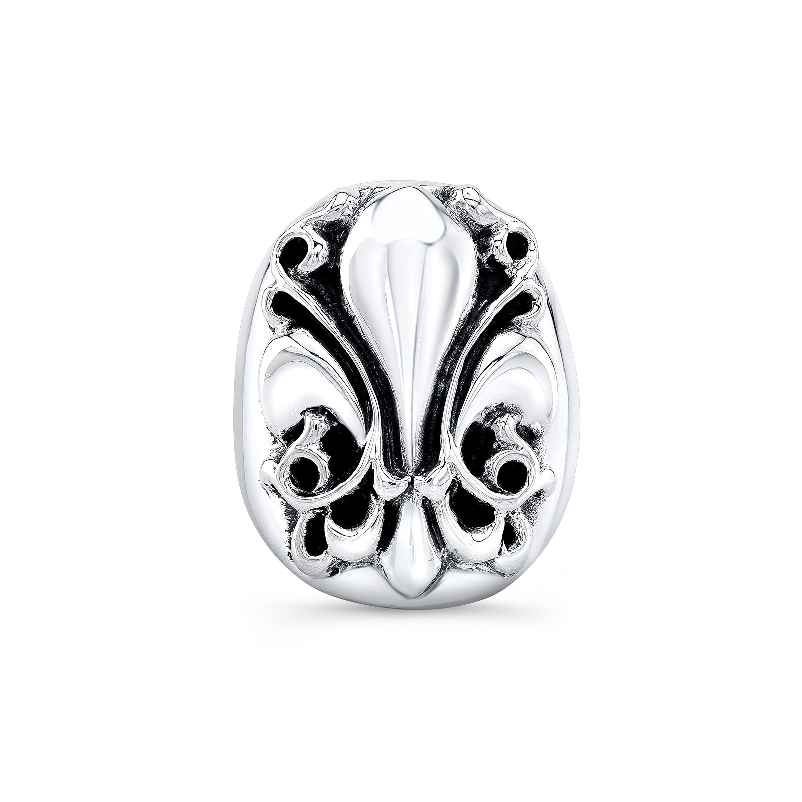 Fleur de Lis Battle Sterling Silver Ring-2
