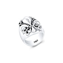 Load image into Gallery viewer, Fleur de Lis Battle Sterling Silver Ring
