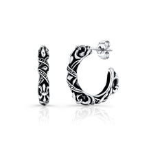 Load image into Gallery viewer, FDL Loop Sterling Silver Earring
