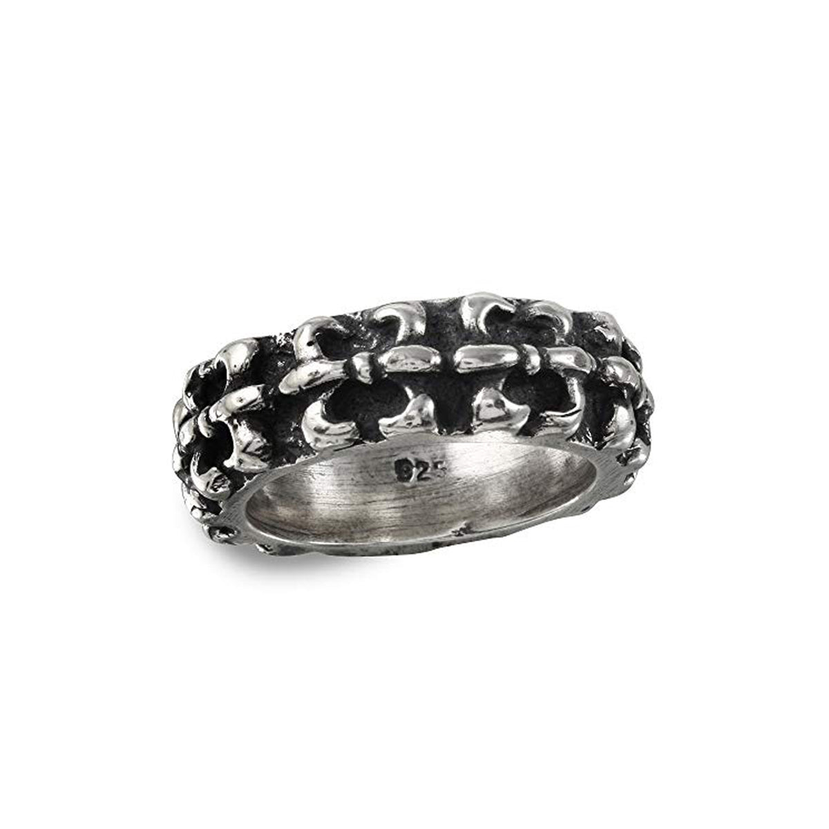 Fleur de Lis Sterling Silver Band – A&G Rock