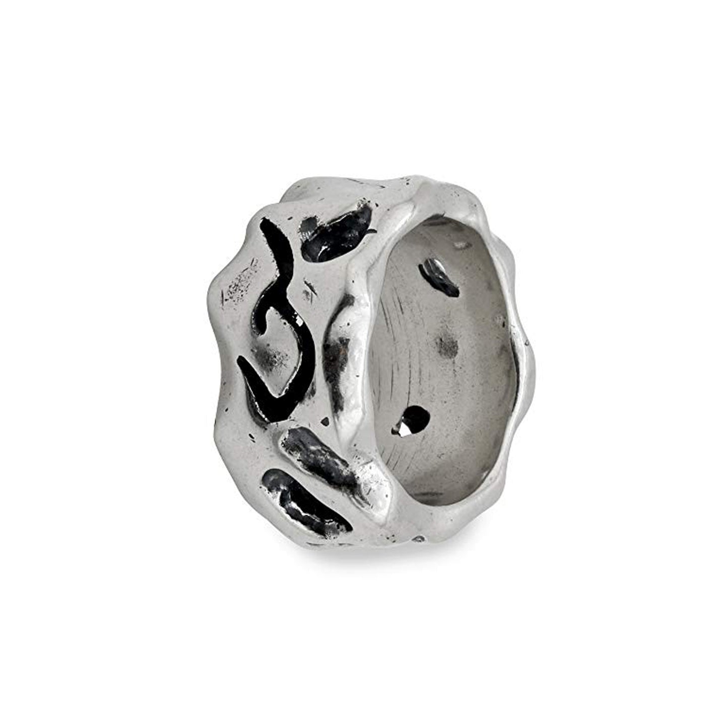 Lined Sterling Silver Ring