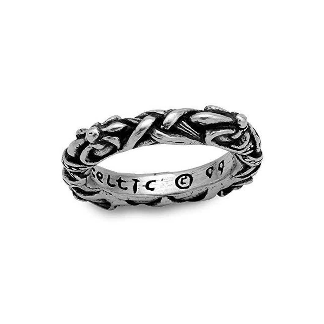 Celtic Braided Sterling Silver Band Ring