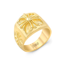 Load image into Gallery viewer, Cross Signet Ring 14K Yellow Gold
