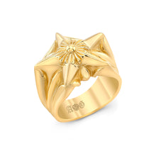 Load image into Gallery viewer, Cross&#39;n Star Ring 14K Yellow Gold
