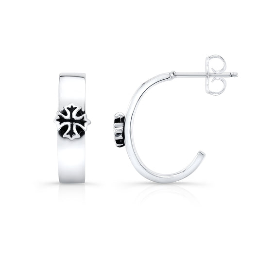 Cross Sterling Silver Earring