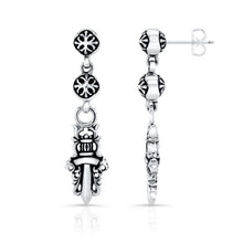 Load image into Gallery viewer, Dagger Double Dangle Earring
