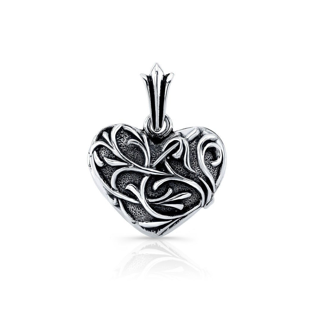 Heart Locket Sterling Silver Pendant