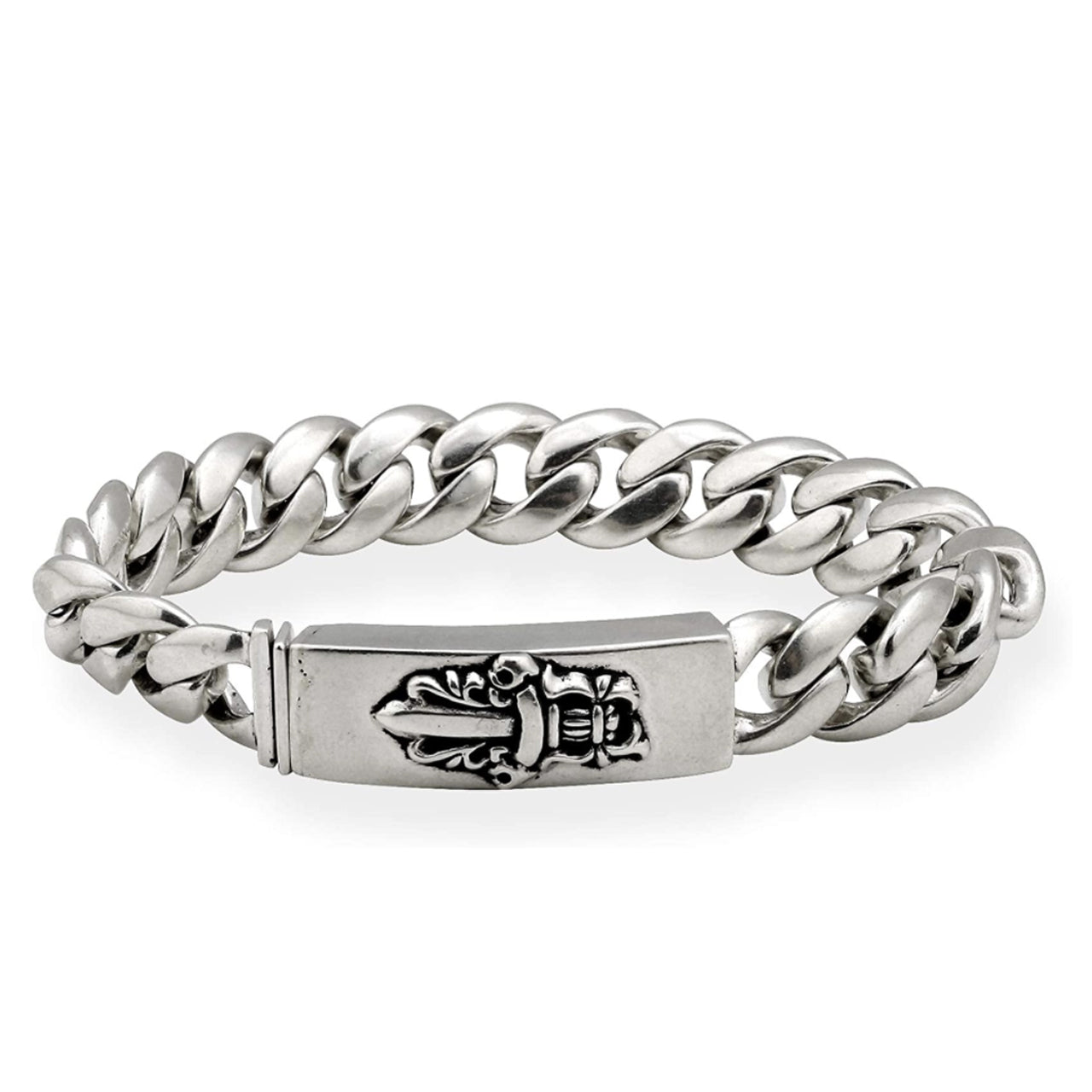 Mini Dagger Sterling Silver Miami Cuban Chain Bracelet-1