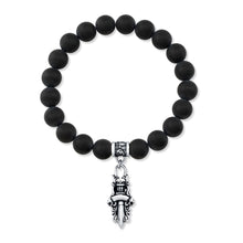 Load image into Gallery viewer, A&amp;G Black Onyx Satin Bead Bracelet

