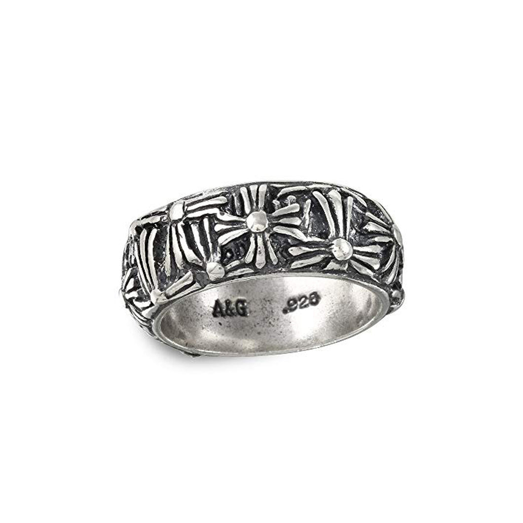 Multi Cross Sterling Silver Band