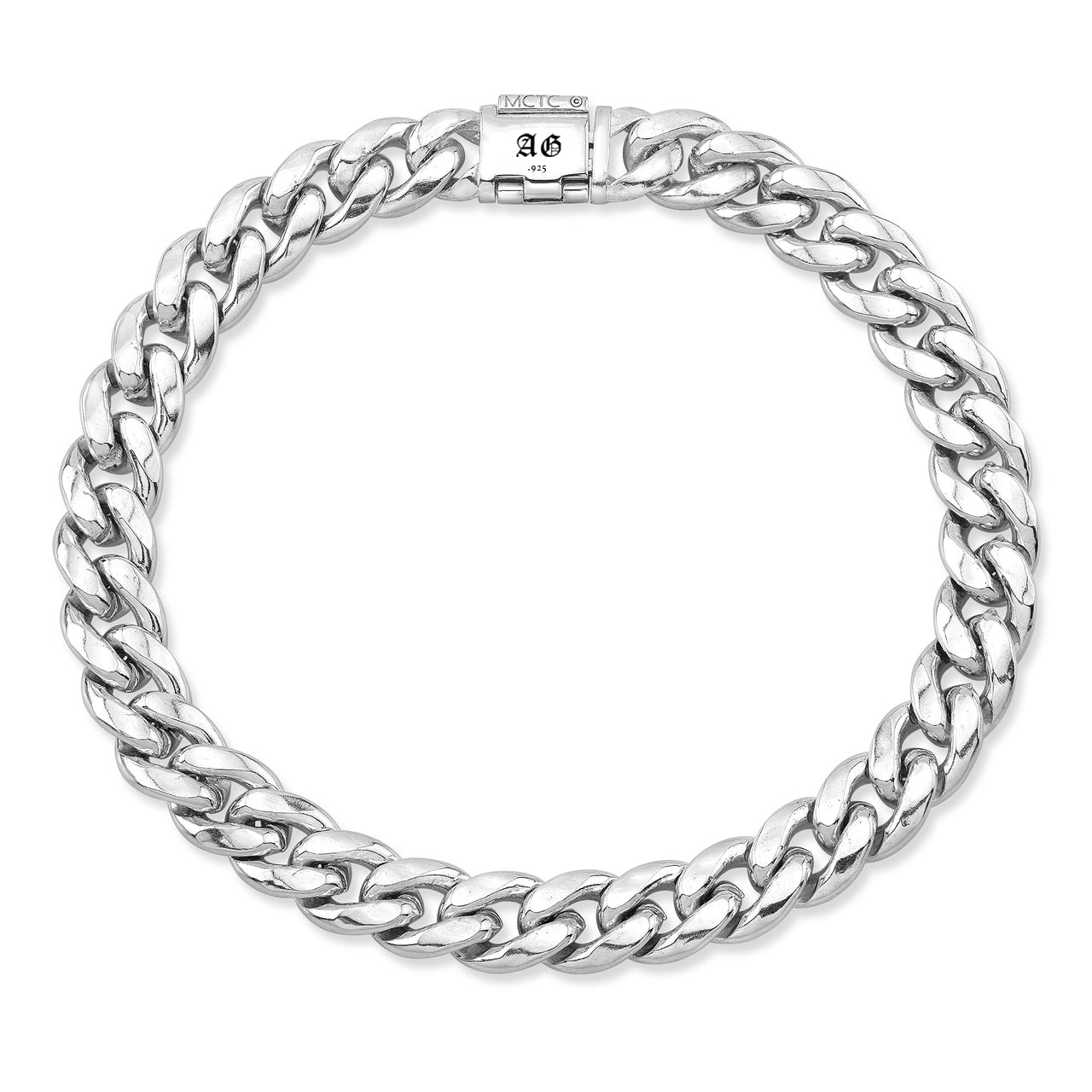 Small Sterling Silver Miami Cuban Chain Bracelet-2