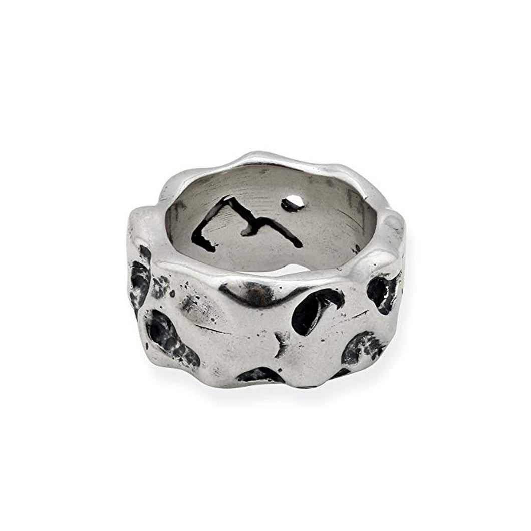 Lined Sterling Silver Ring